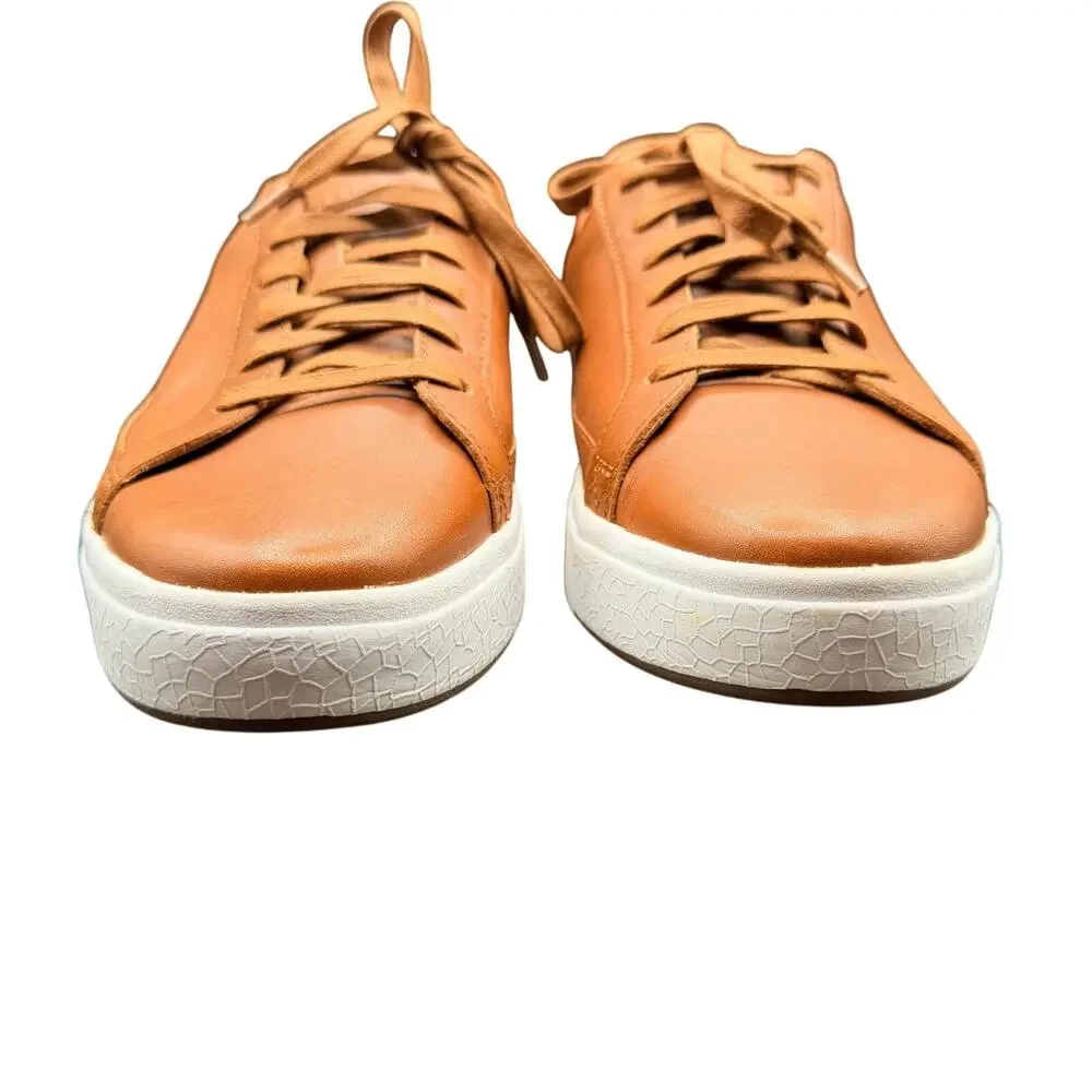Kizik Vegas Leather Hands Free Sneakers Cognac Brown Men’s 9 W women’s 10.5 W